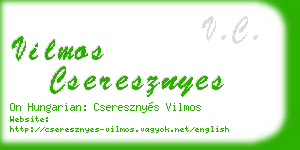 vilmos cseresznyes business card