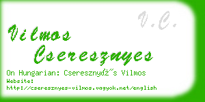 vilmos cseresznyes business card